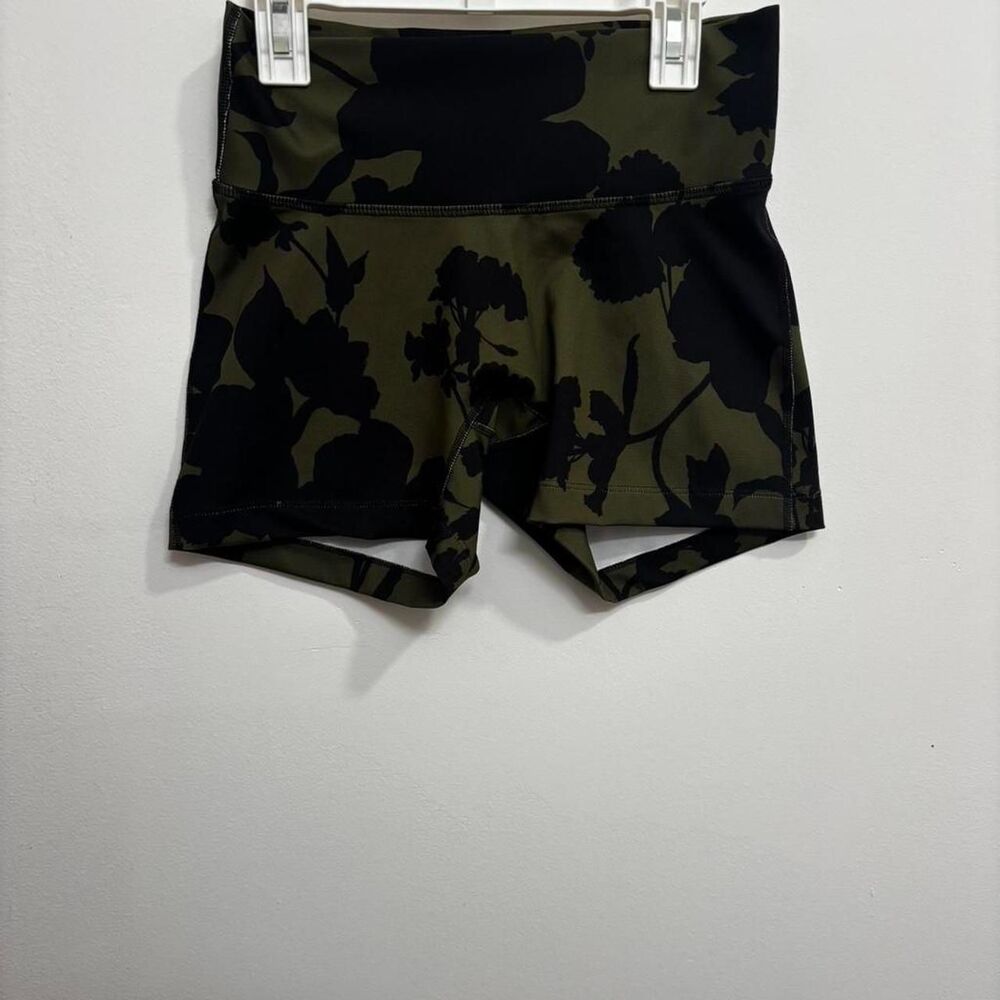 Pure Good Women's Olive Green and Black Bike Shorts